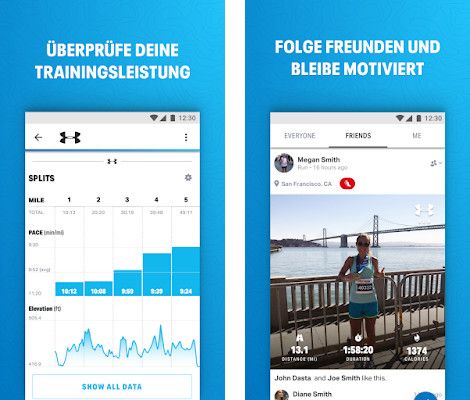 Laufen mit MapMyRun - Personalisierte Trainingspläne, Lauf-spezifische Trainingstipps