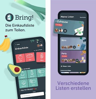 Bring! Einkaufsliste & Rezepte - Einkaufslisten teilen, Rezepte importieren, Mit Alexa verbinden