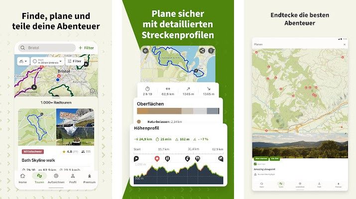 komoot - Routenplanung leicht gemacht, GPS-Navigation mit Sprachansagen