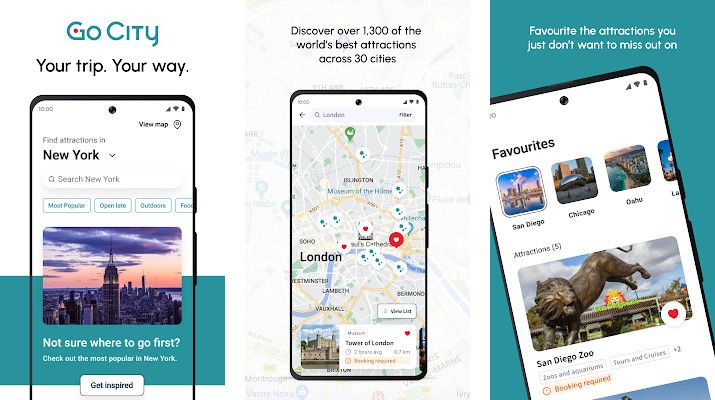 Go City - Access digital pass for easy entry, Explore attractions using Map View