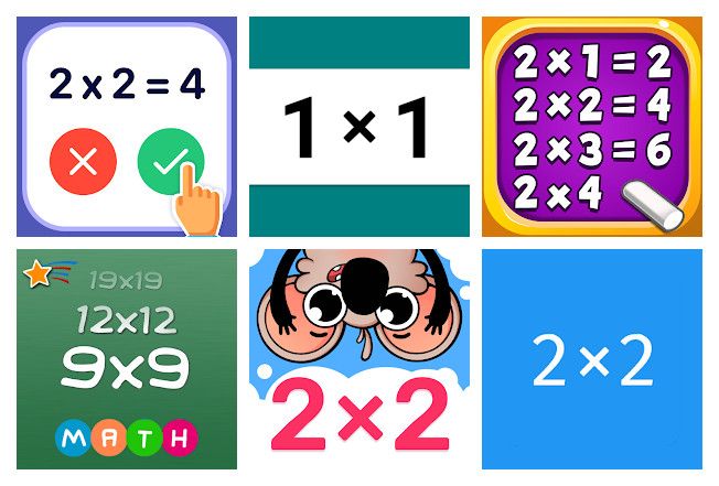 20 Best multiplication tables memorizing apps on mobile Android, iPhone