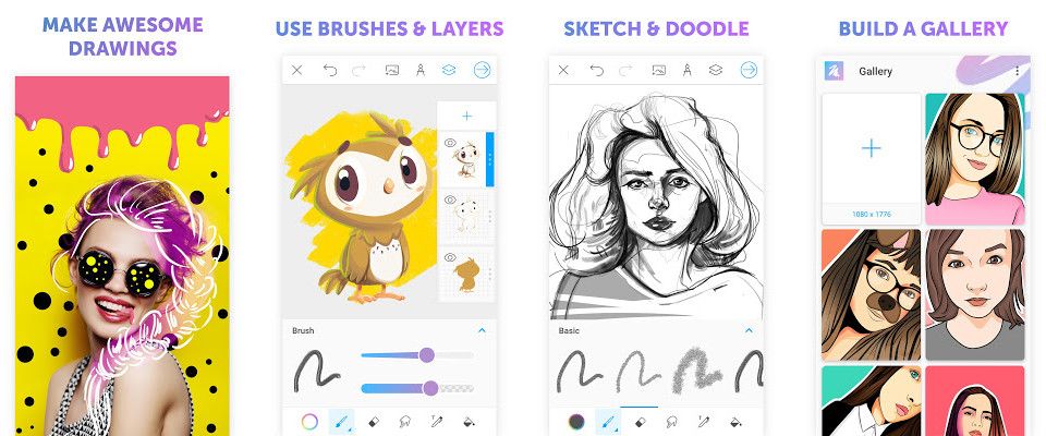 Picsart Color - Multiple drawing layers, Fully customizable brushes